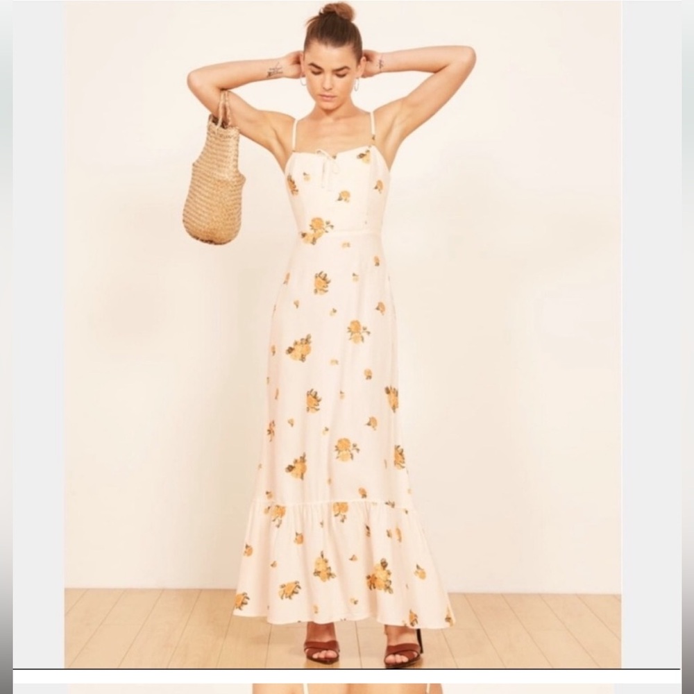 Reformation prairie maxi dress, yellow, size 2